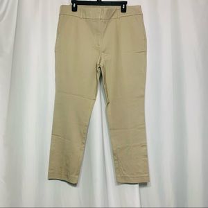 Chicos Khaki Stretch Fabulously Slimming Skinny Pants Size 14 (2.5)